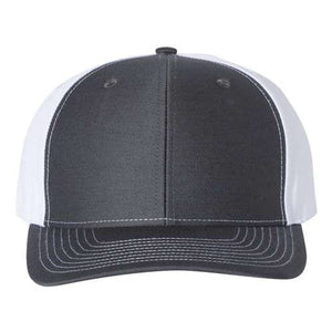 A Richardson 312 Twill Back Snapback Trucker Hat on a white background.