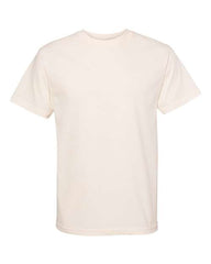 A durable white American Apparel Unisex Heavyweight 100% Cotton T-Shirt, designed for long-lasting wear.
