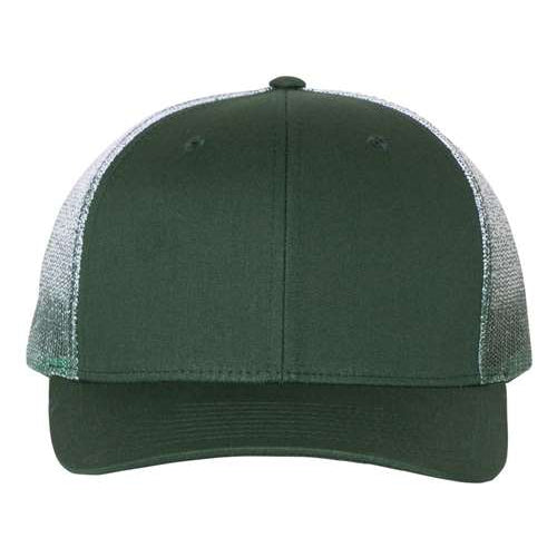 Richardson 112PM Printed Mesh Trucker Cap - Custom Leather Patch Hat