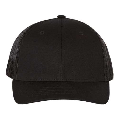 Richardson 112Y Youth Trucker Snapback Cap - Custom Leather Patch Hat