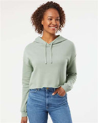 Independent Trading Co Women's Lightweight Crop Hoodie Sweatshirt
