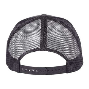 A YP Classics black mesh trucker hat with snapback closure.