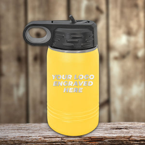 Custom Kids Water Bottles 12 oz Personalized with Name and Design or Sample Volume