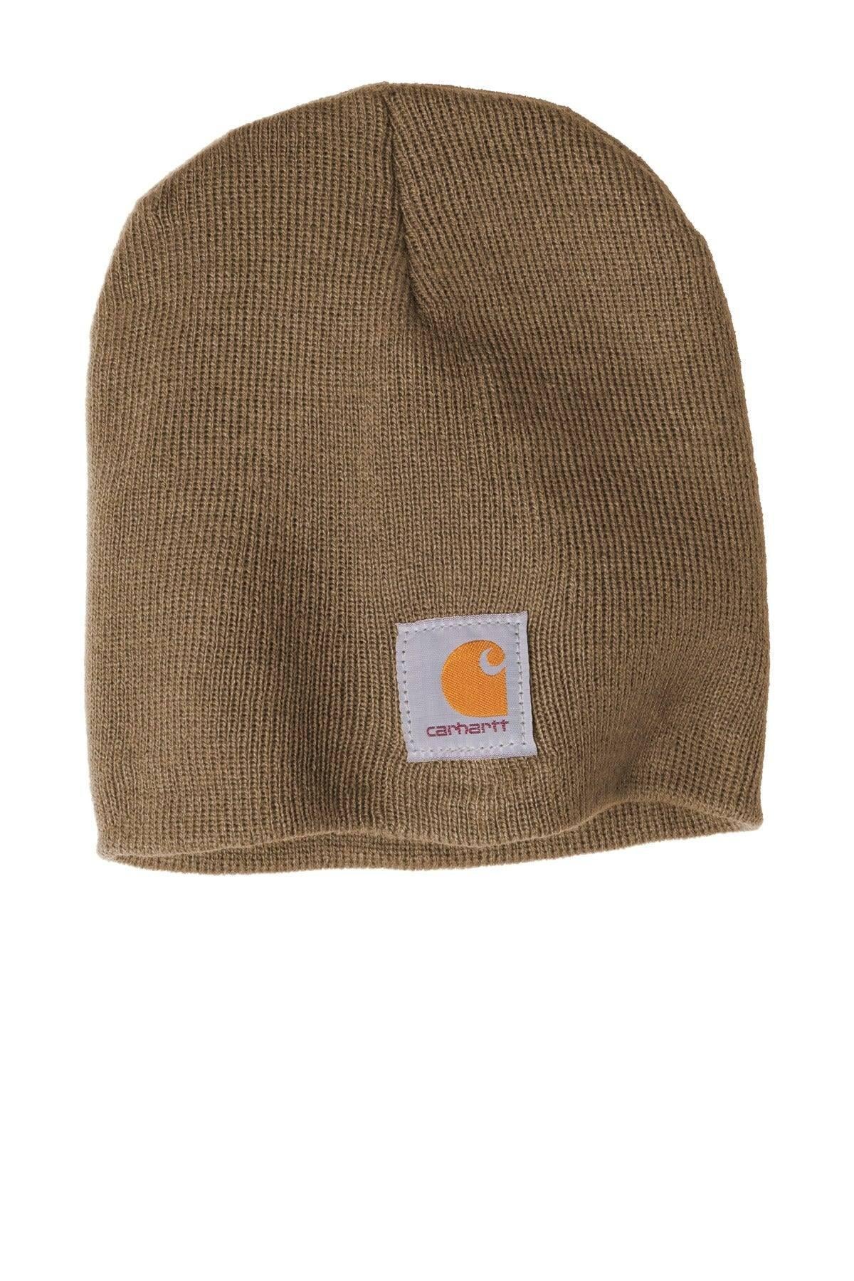 Carhartt Acrylic Knit Hat CTA205 - Custom Leather Patch Hat | No Minimals | Volume Tiered Pricing