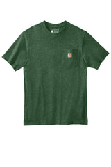 Carhartt Workwear Pocket Short Sleeve T-Shirt CTK87 - green. Durable cotton/poly blend and rugged workwear.