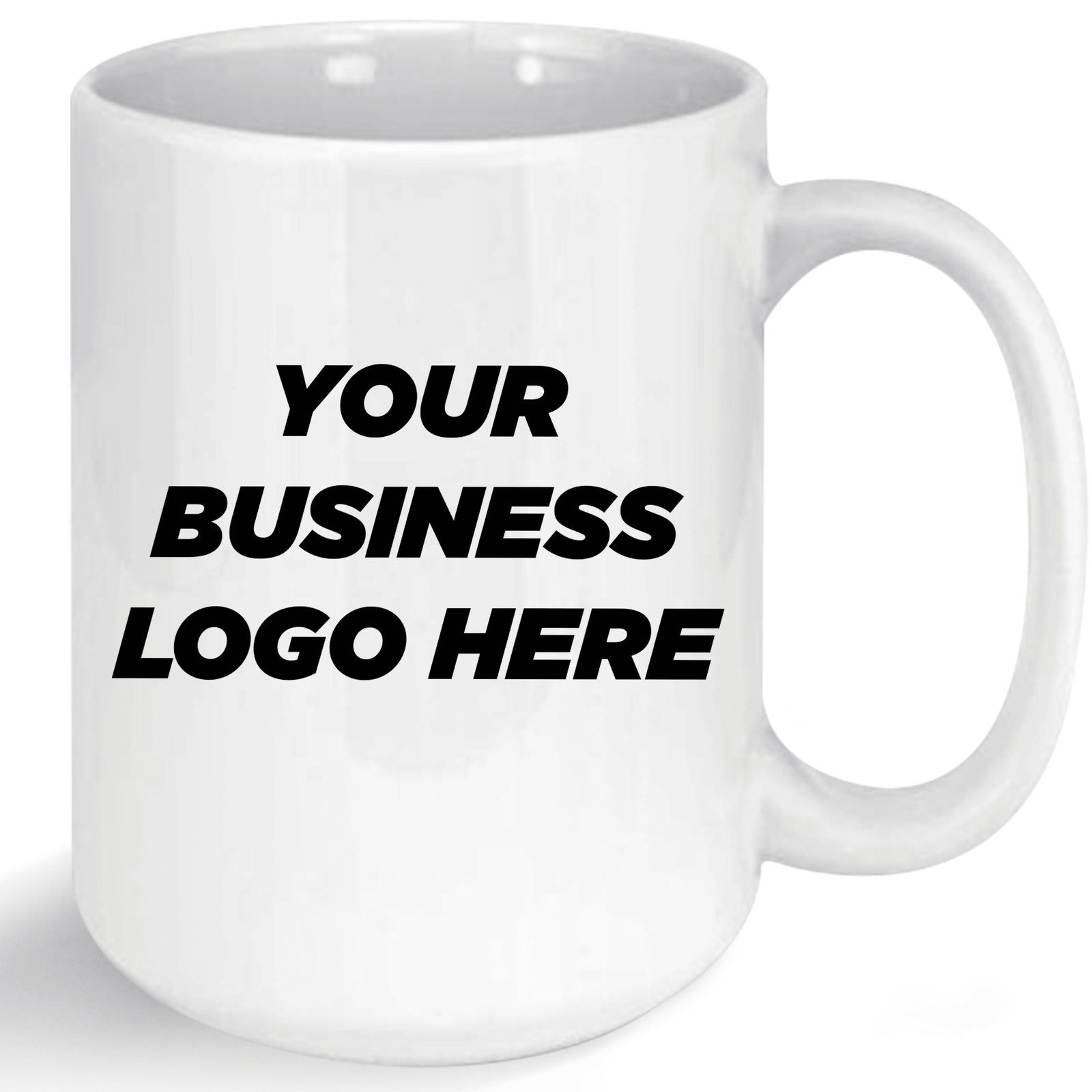 The Kodiak Coolers Full Color Logo 15 oz. Large Ceramic Coffee Mug features your business logo in bold, making it perfect for personalized or custom brand promotion mugs.
