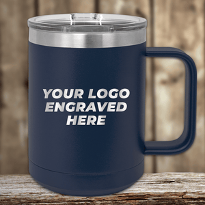 SAMPLE - 15 oz Insulated Coffee Mug with Handle - Price Includes Engraved Logo Sample and Volume Setup Fee