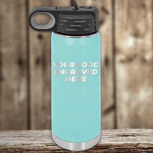 SAMPLE - 20 oz Water Bottle with Built in Straw - Price Includes Engraved Logo Sample and Volume Setup Fee
