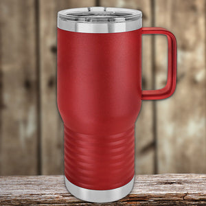 A personalized Custom Travel Tumbler 20 oz with your Logo or Design Engraved - Special Black Friday Sale Volume Pricing - LIMITED TIME, by Kodiak Coolers.