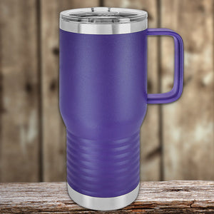 A Custom Travel Tumbler 20 oz with your Logo or Design Engraved from Kodiak Coolers.