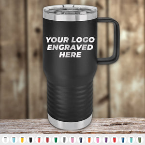 Custom Kodiak Coolers 20 oz Travel Tumblers with your Logo or Design Engraved - Low 6 Piece Order Minimal Sample Volume