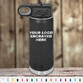 Custom Water Bottles 20 oz with your Logo or Design Engraved - Special Bulk Wholesale Pricing