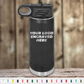 Custom Water Bottles 20 oz with your Logo or Design Engraved - Low 6 Piece Order Minimal Sample
