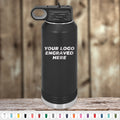 Custom Water Bottles 32 oz with your Logo or Design Engraved - Low 6 Piece Order Minimal Sample